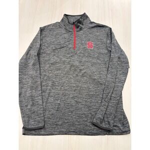 Colosseum NC State Wolfpack 1/4 Zip Pullover Men's Medium Gray Performance‎